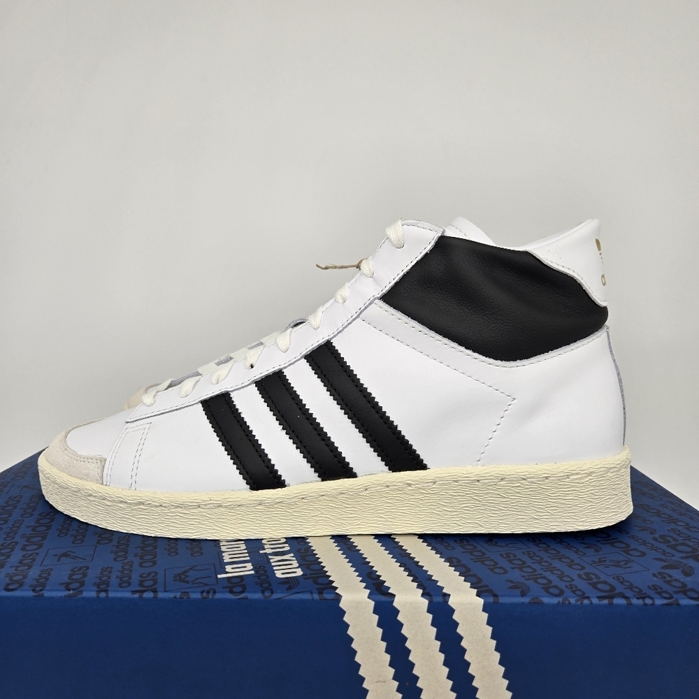New Adidas Jabbar High 'White Black' Men's Basketball Sneaker Shoes Size 11.5